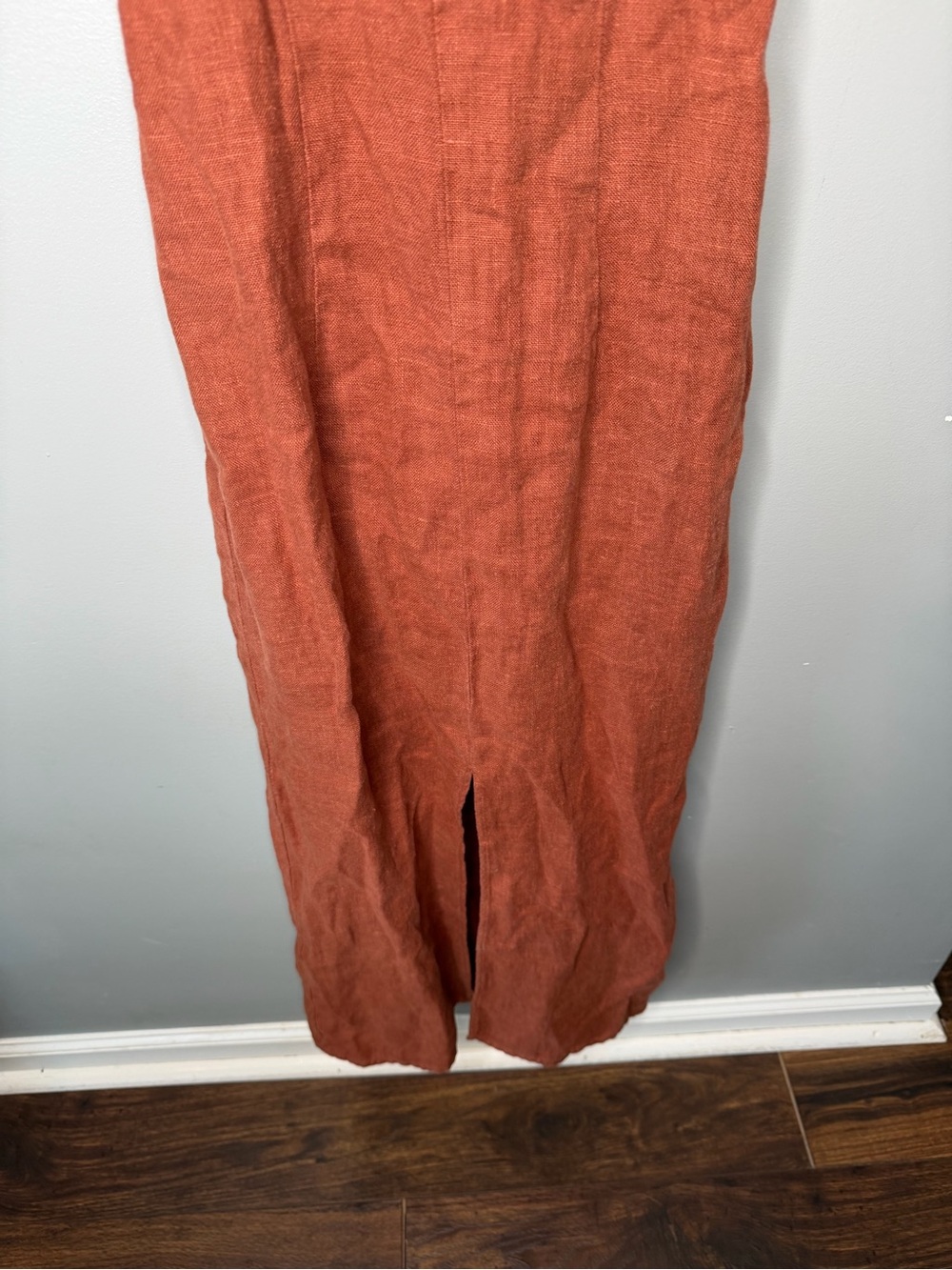 Zara Linen Midi Gold Detail - Picture 8 of 13